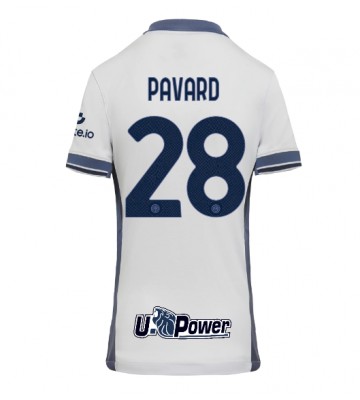 Inter Milan Benjamin Pavard #28 Replika Udebanetrøje Dame 2024-25 Kortærmet